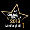 Ország Boltja 2013 Minőségi díj Szórakoztató elektronika kategória I. helyezett